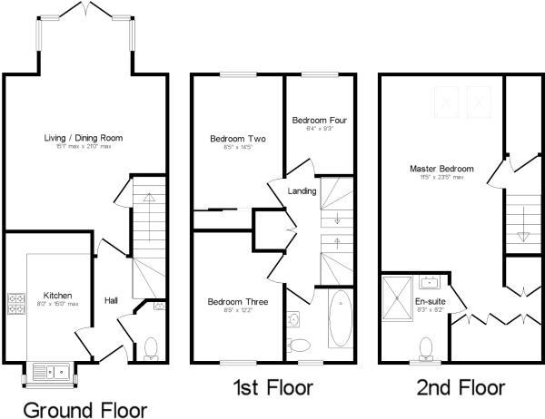 4 Bedrooms Town house for sale in Corn Rows, Thornbury, Bristol BS35