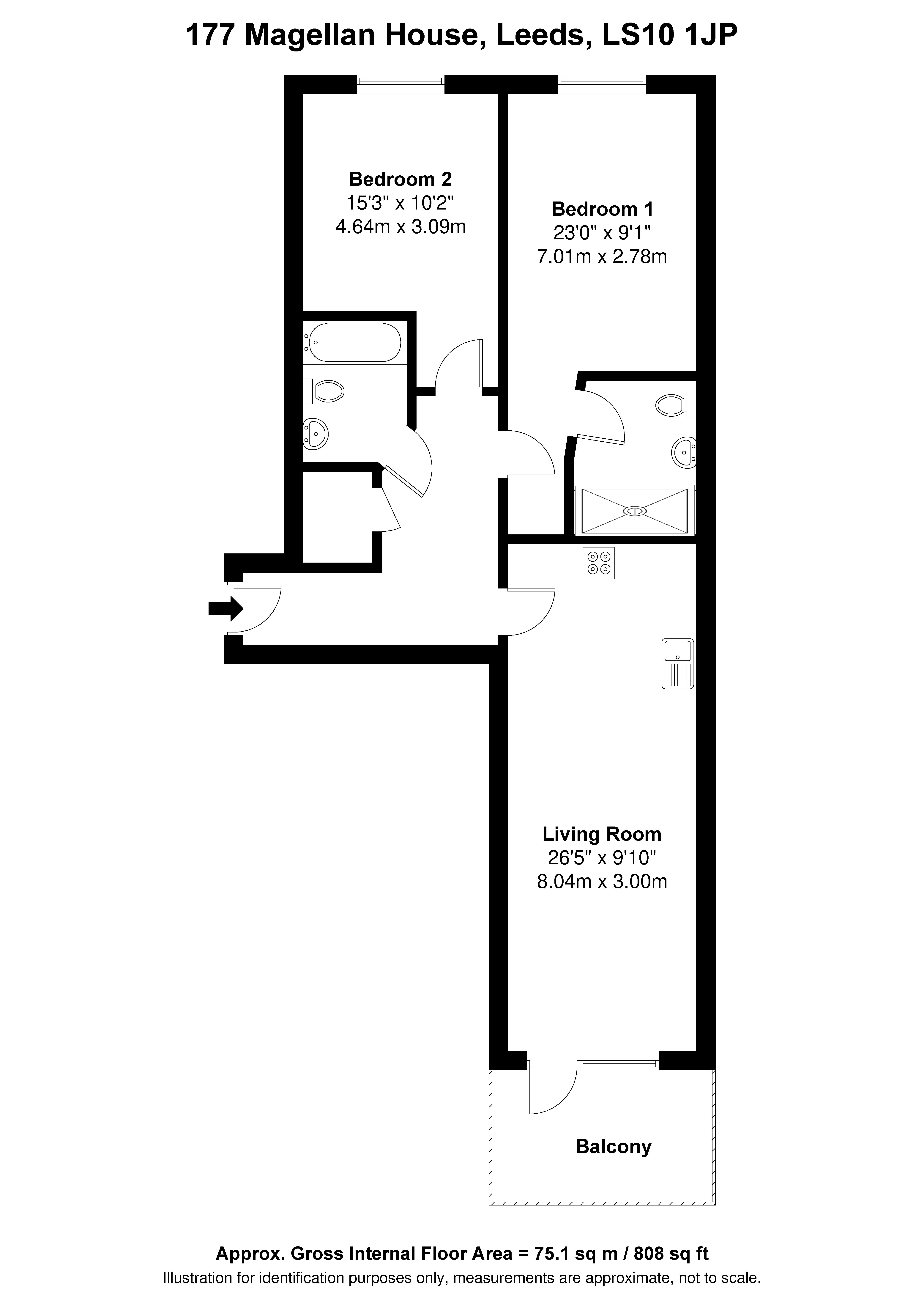 177 Magellan House, Armouries Way, Leeds floorplan