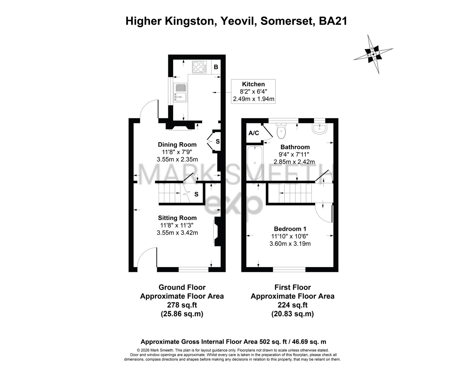 21, Higher Kingston, Yeovil floorplan