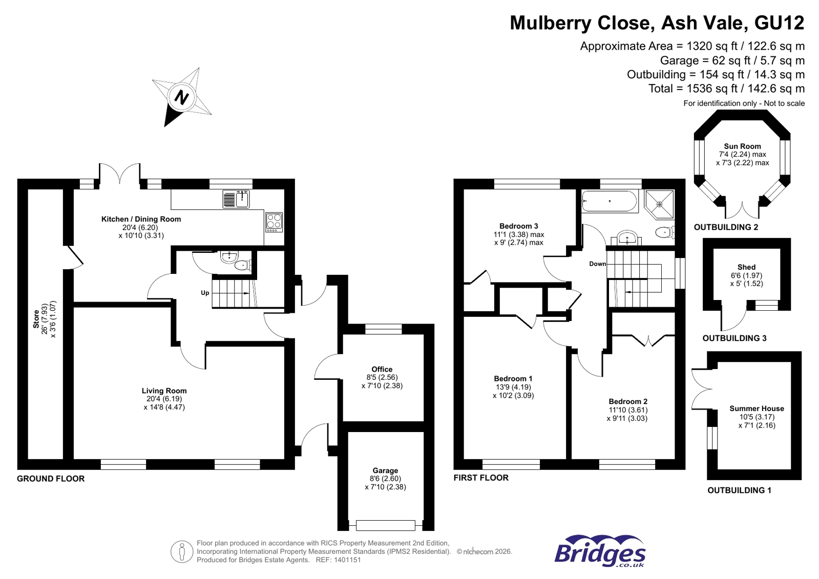 14, Mulberry Close, Ash Vale floorplan