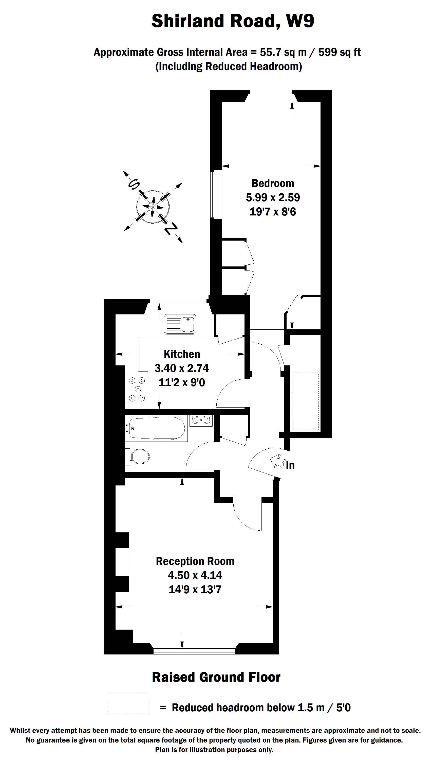 1 Bedrooms Flat to rent in Shirland Road, London W9