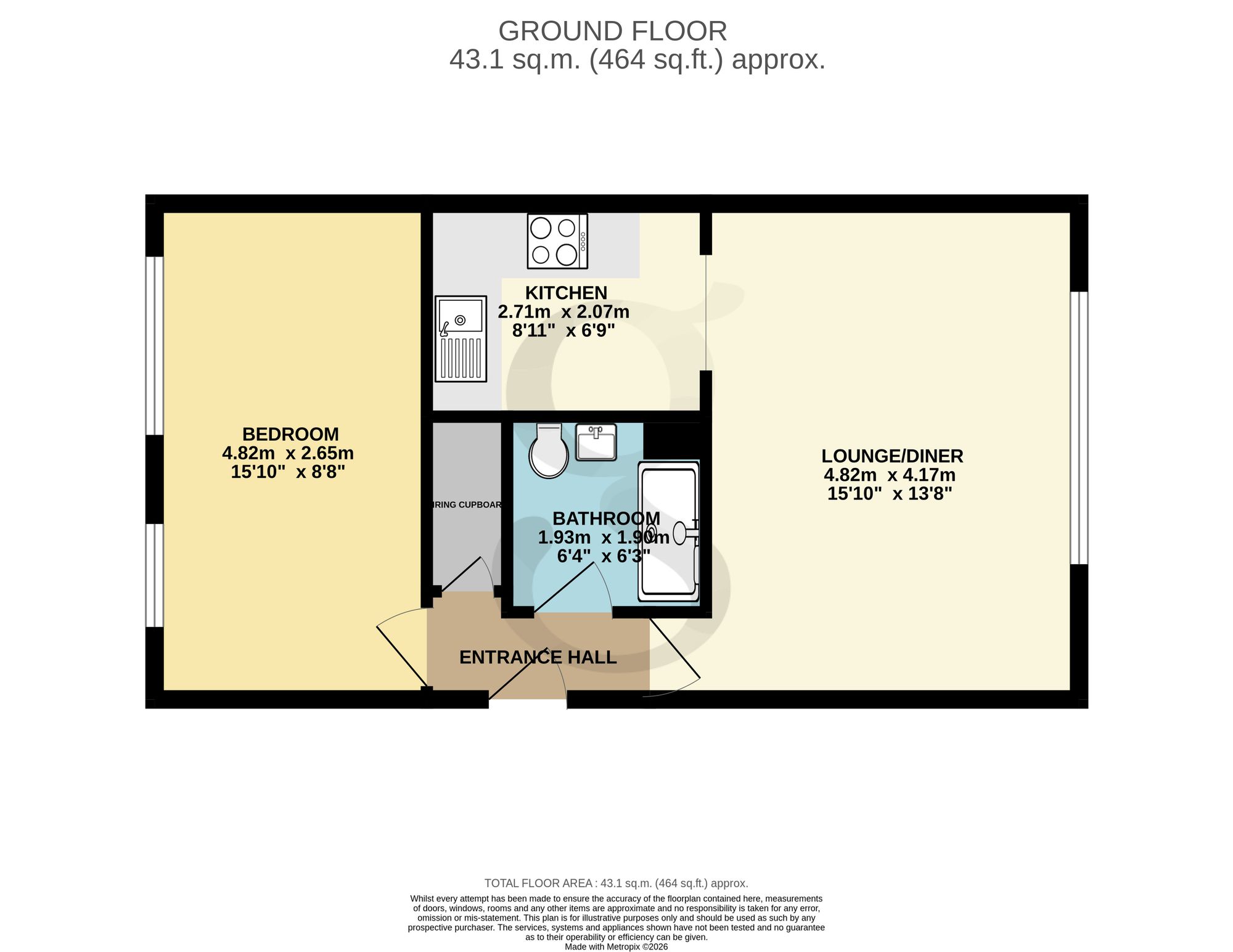 2 Metro Apts Newgate Street, St. Helier, Jersey floorplan