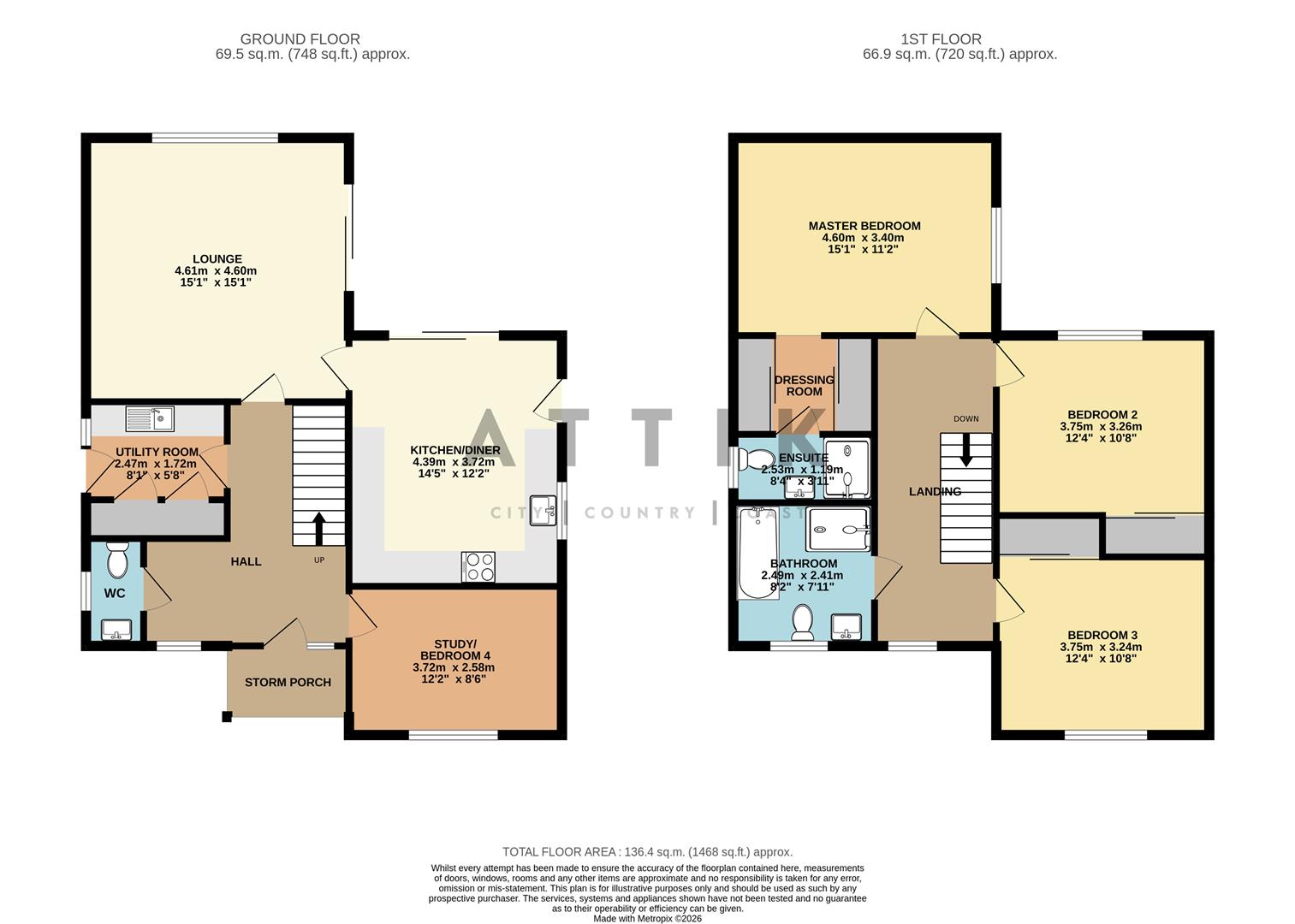 Bumblebees, School Lane, Eye floorplan