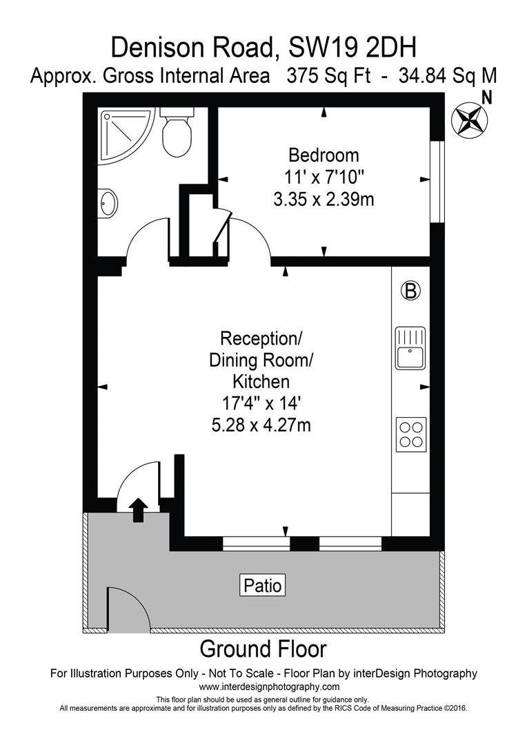 76 Denison Road, Colliers Wood SW19, 1 bedroom flat for sale 66679350
