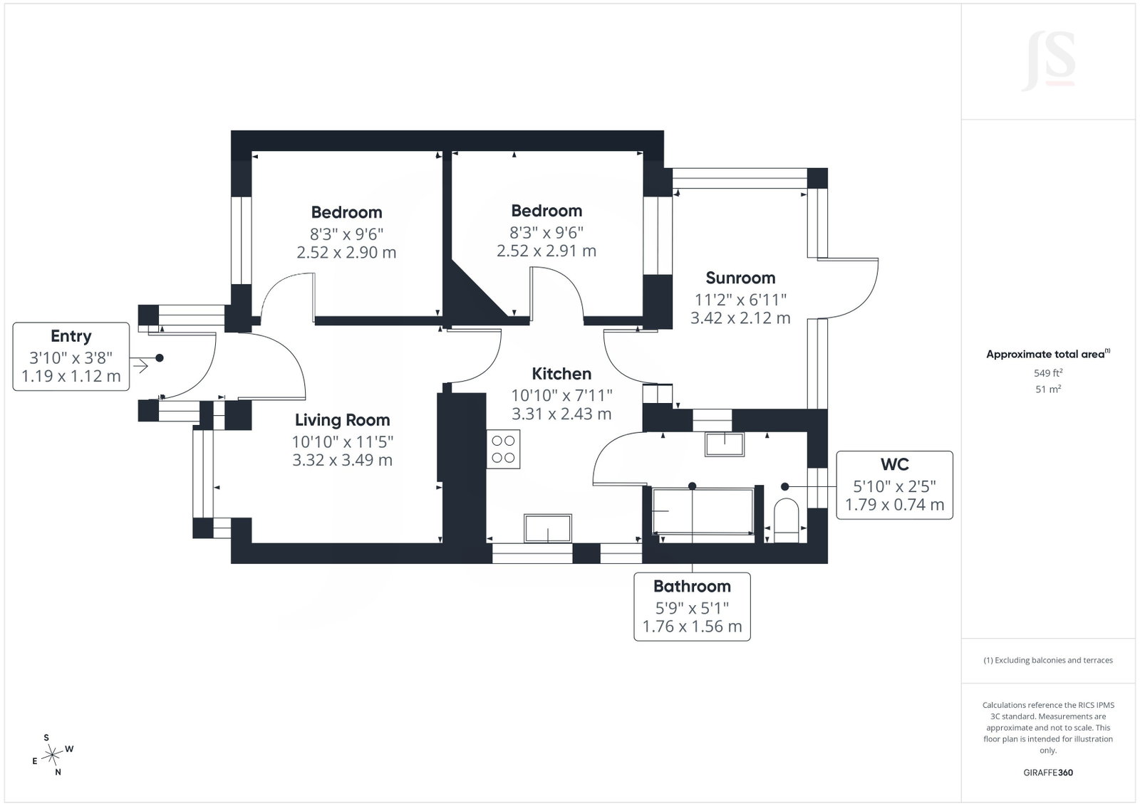 10, Erroll Road, Hove floorplan