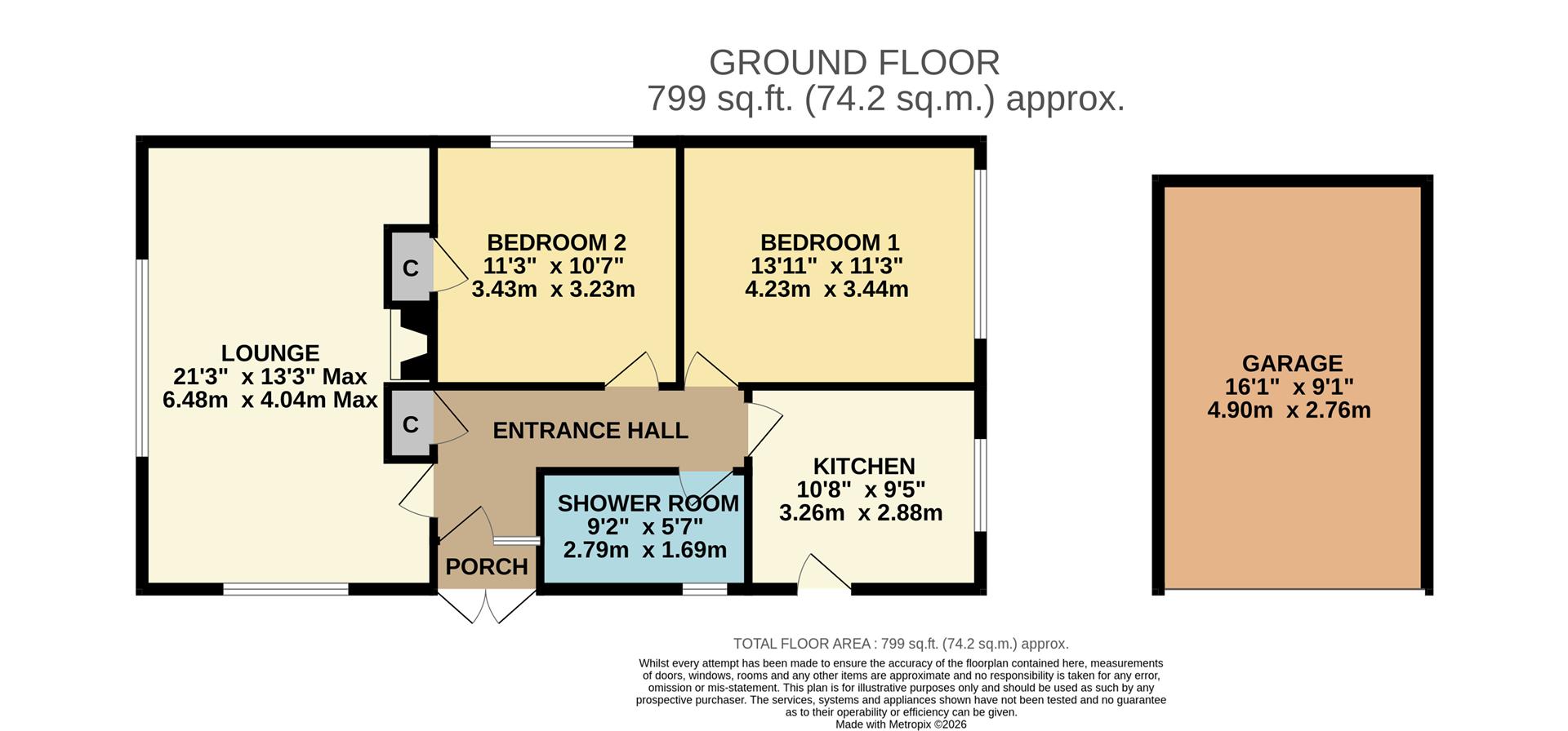 8, Lon Derw, Abergele floorplan