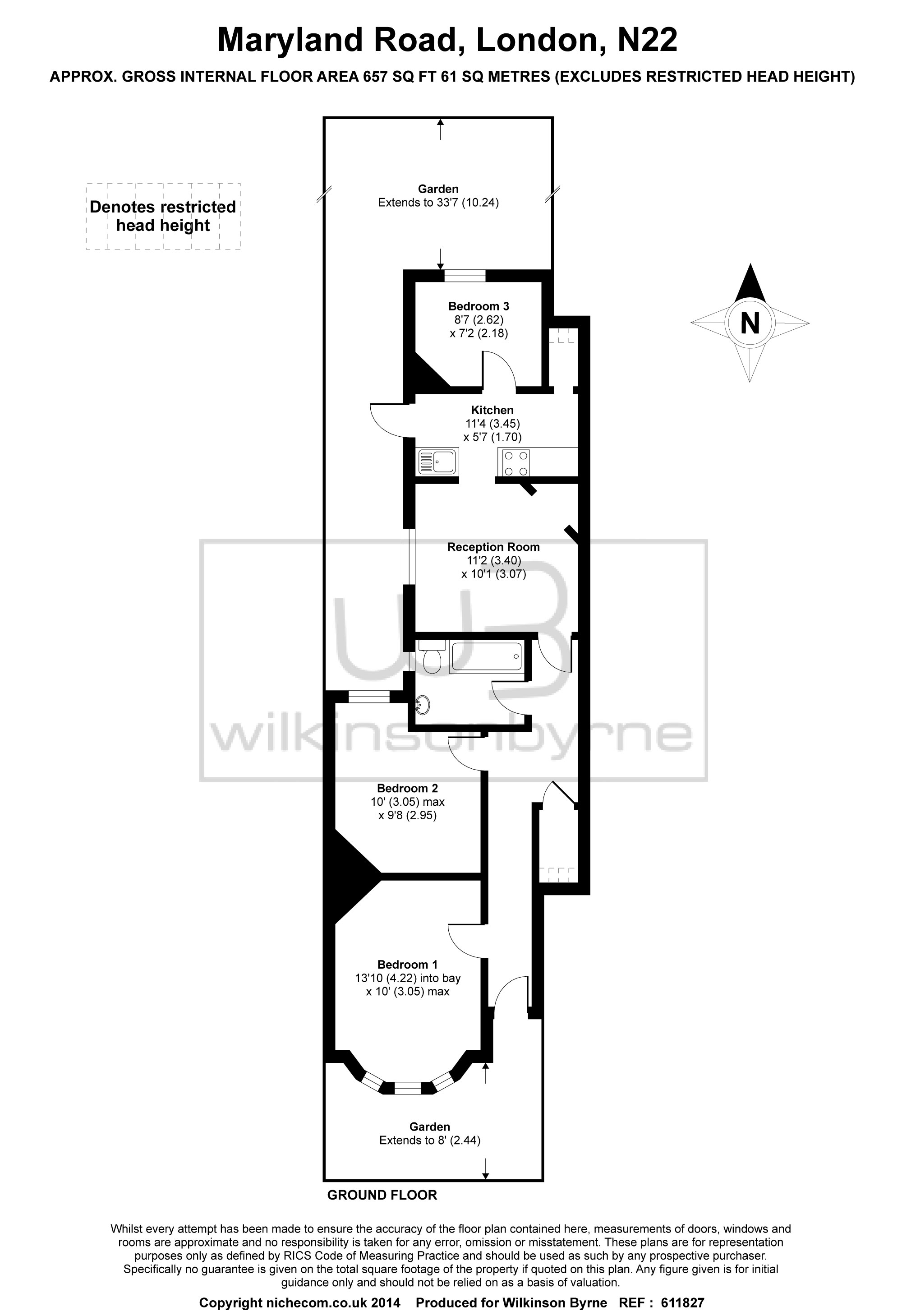 166, Maryland Road, Wood Green floorplan