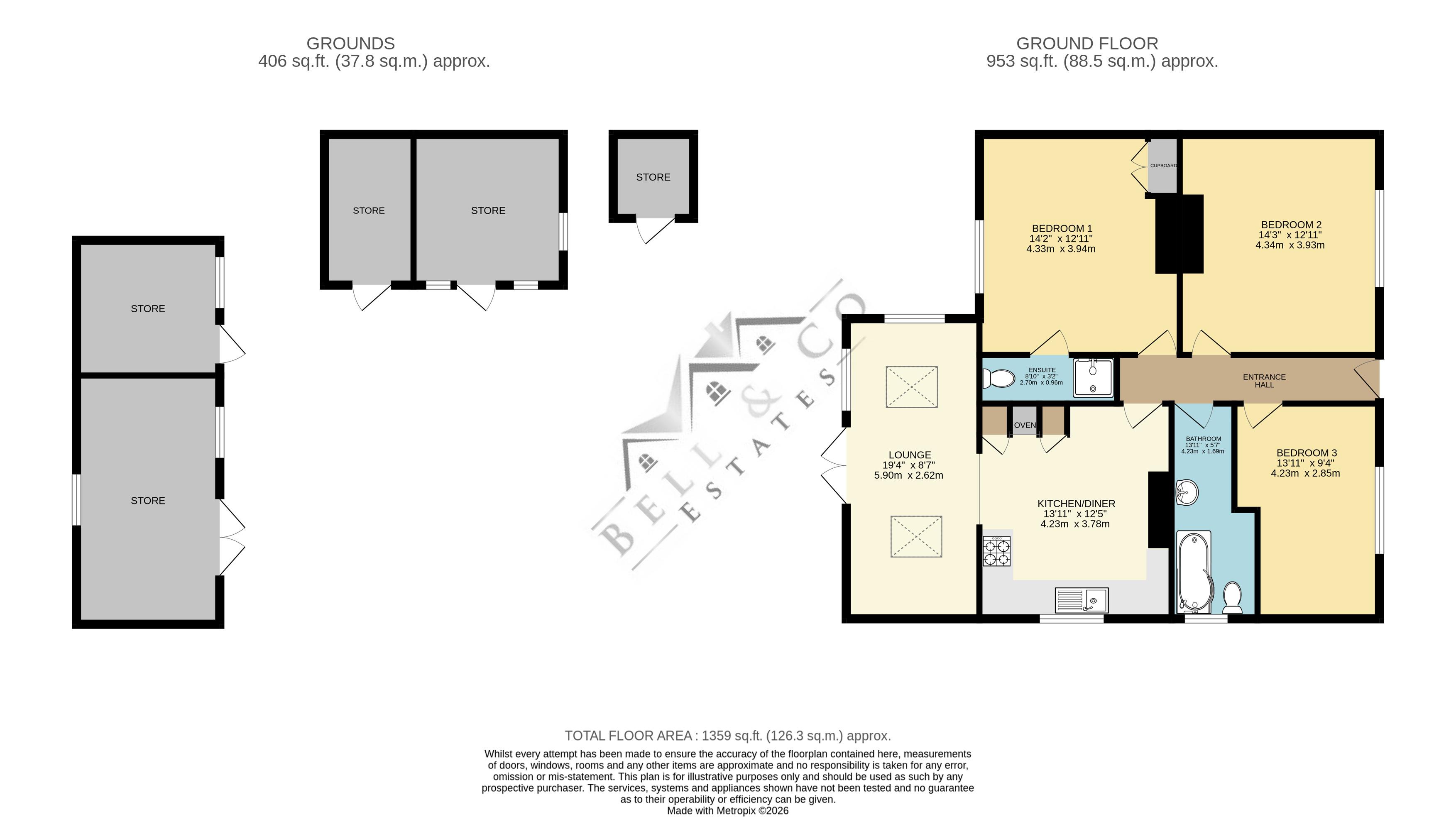 85, Moor Lane, Chesterfield floorplan