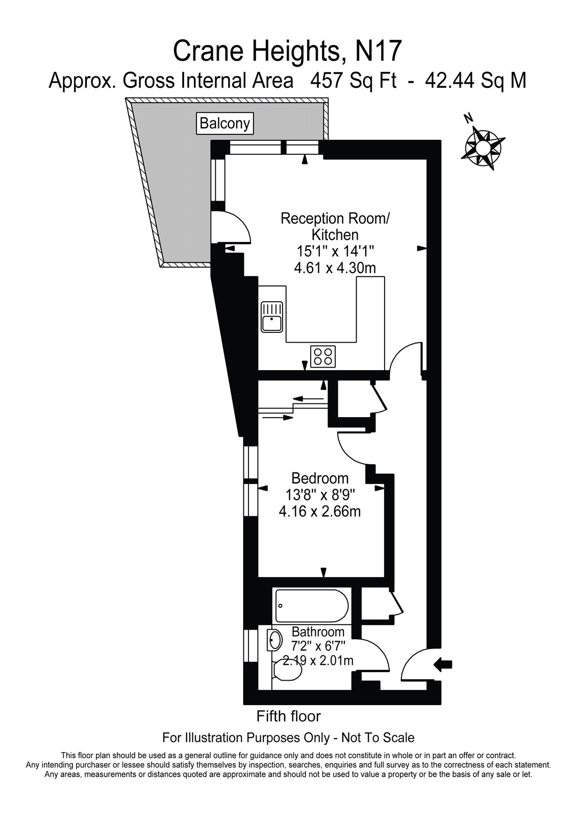 1 Bedrooms Flat to rent in Crane Heights, Waterside Way, London N17