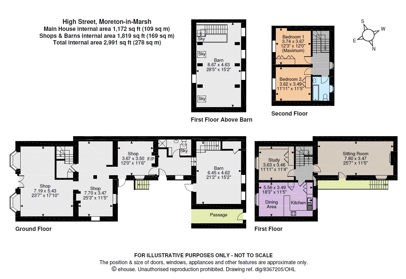 2 Bedrooms  for sale in High Street, Moreton In Marsh, Gloucestershire GL56