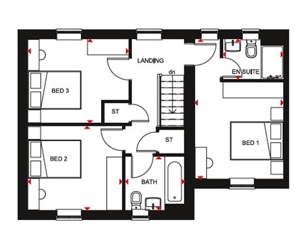 "Lockton" at Blackwater Drive, Dunmow CM6, 3 bedroom semidetached house for sale 62341029