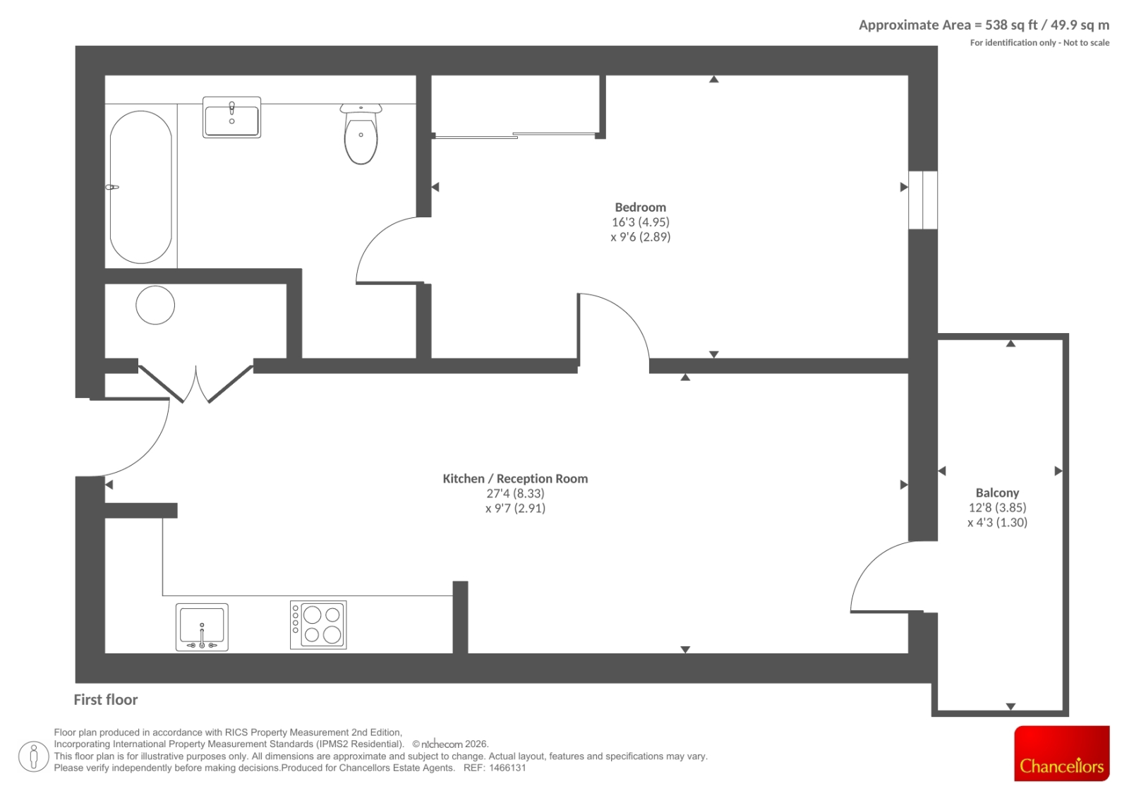 Flat 207 Verto, 120, Kings Road, Reading floorplan