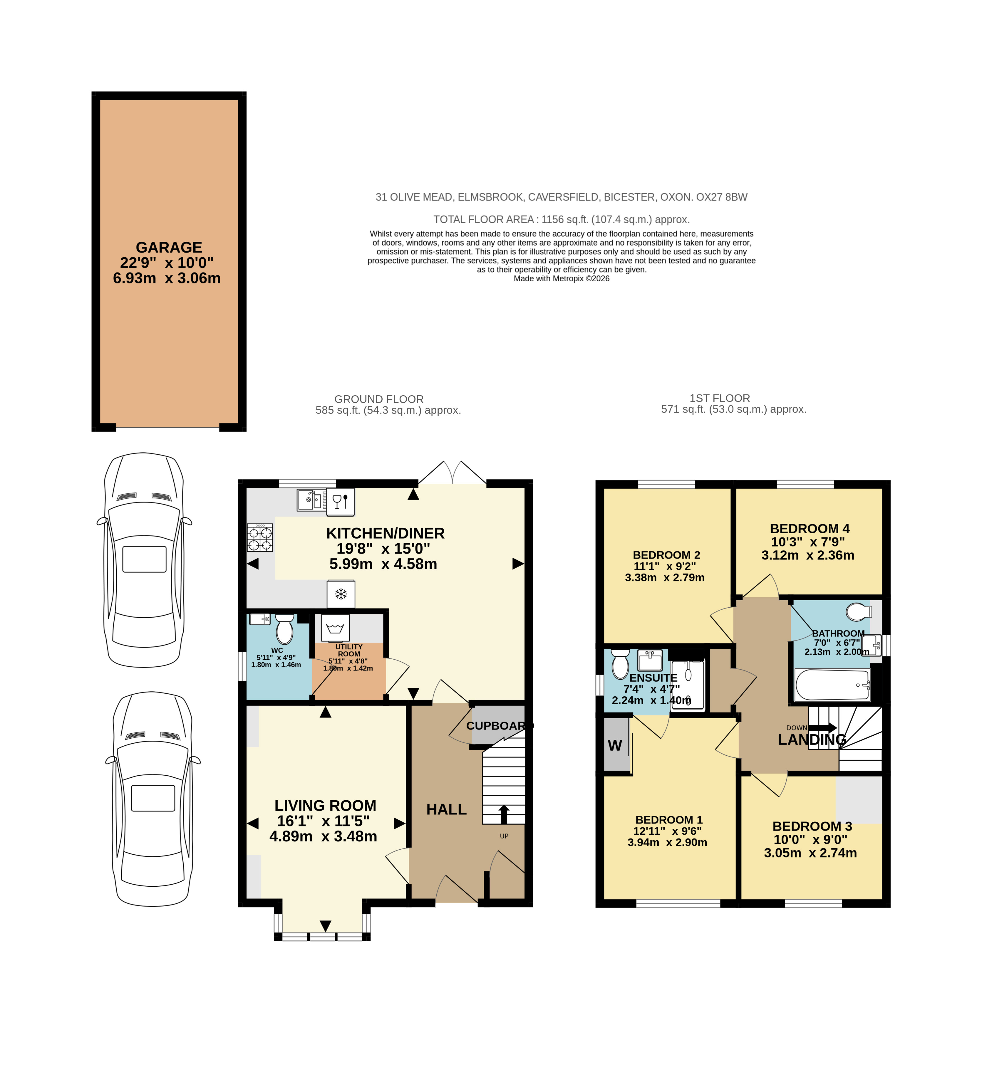 31, Olive Mead, Bicester floorplan