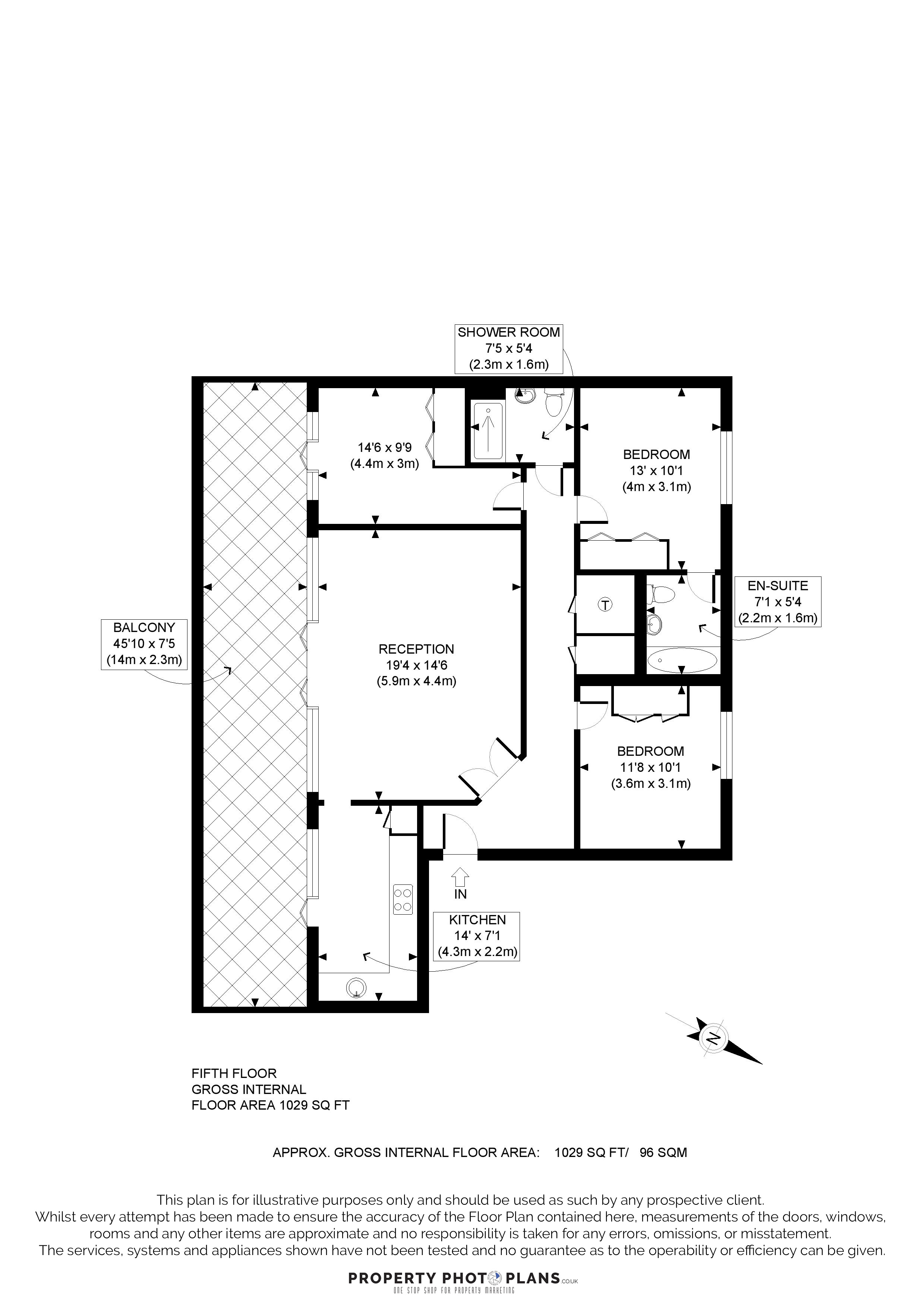 497 Bromyard House,, Bromyard Avenue, London floorplan