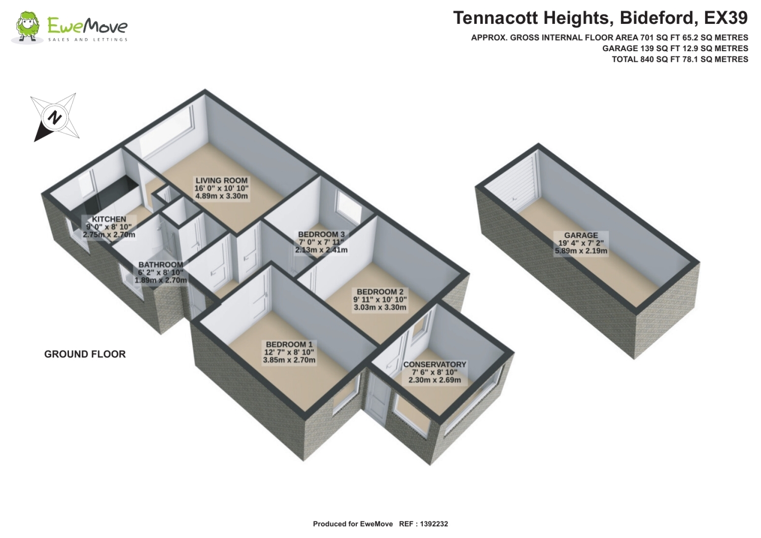 5, Tennacott Heights, Bideford floorplan