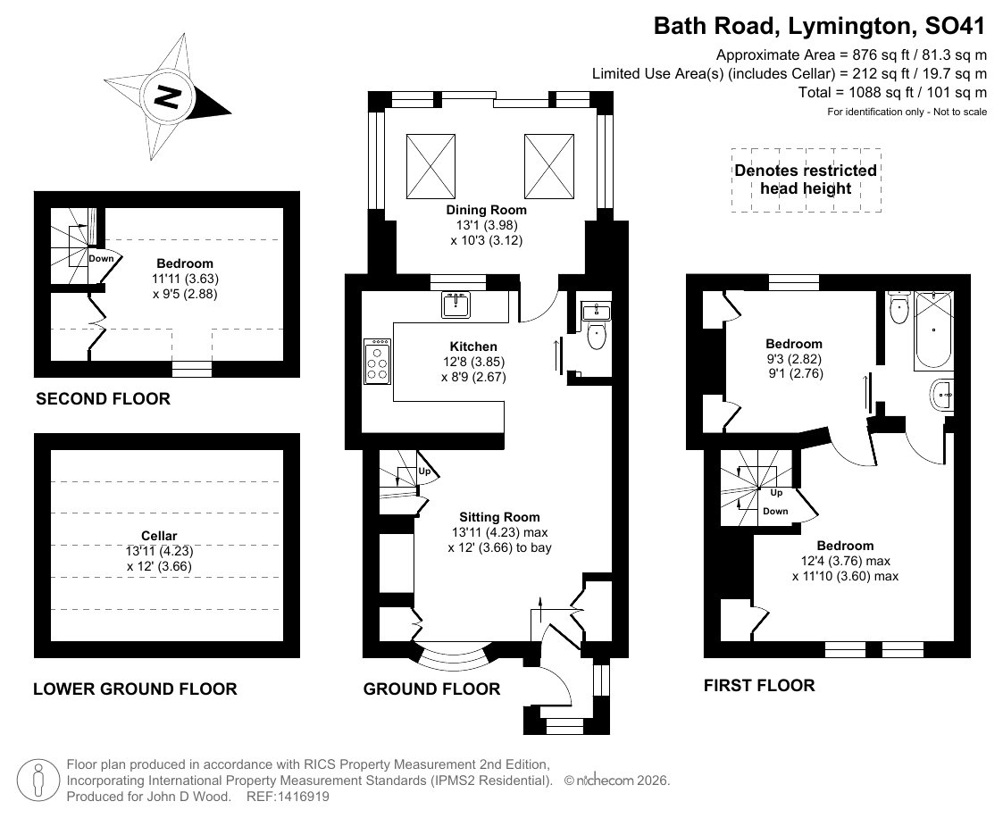 Press Gang Cottage, 10, Bath Road, Hampshire floorplan