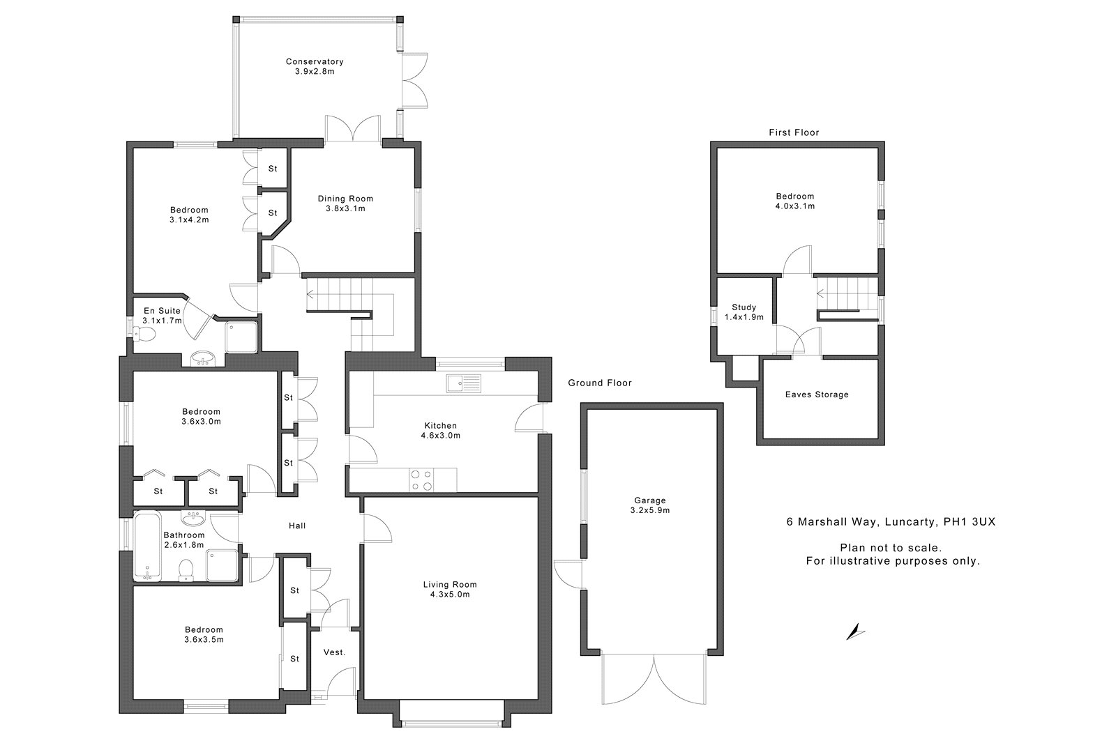 4 Bedrooms Detached bungalow for sale in Marshall Way, Luncarty, Perth PH1