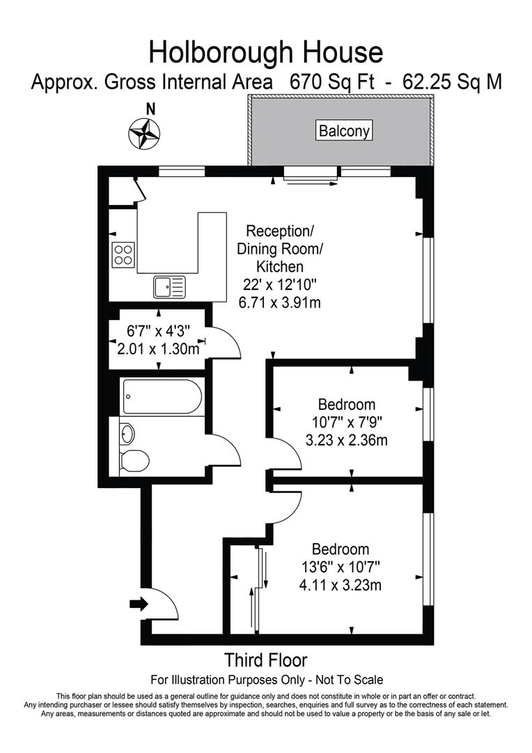 Flat 19, 32, Lismore Boulevard, London floorplan