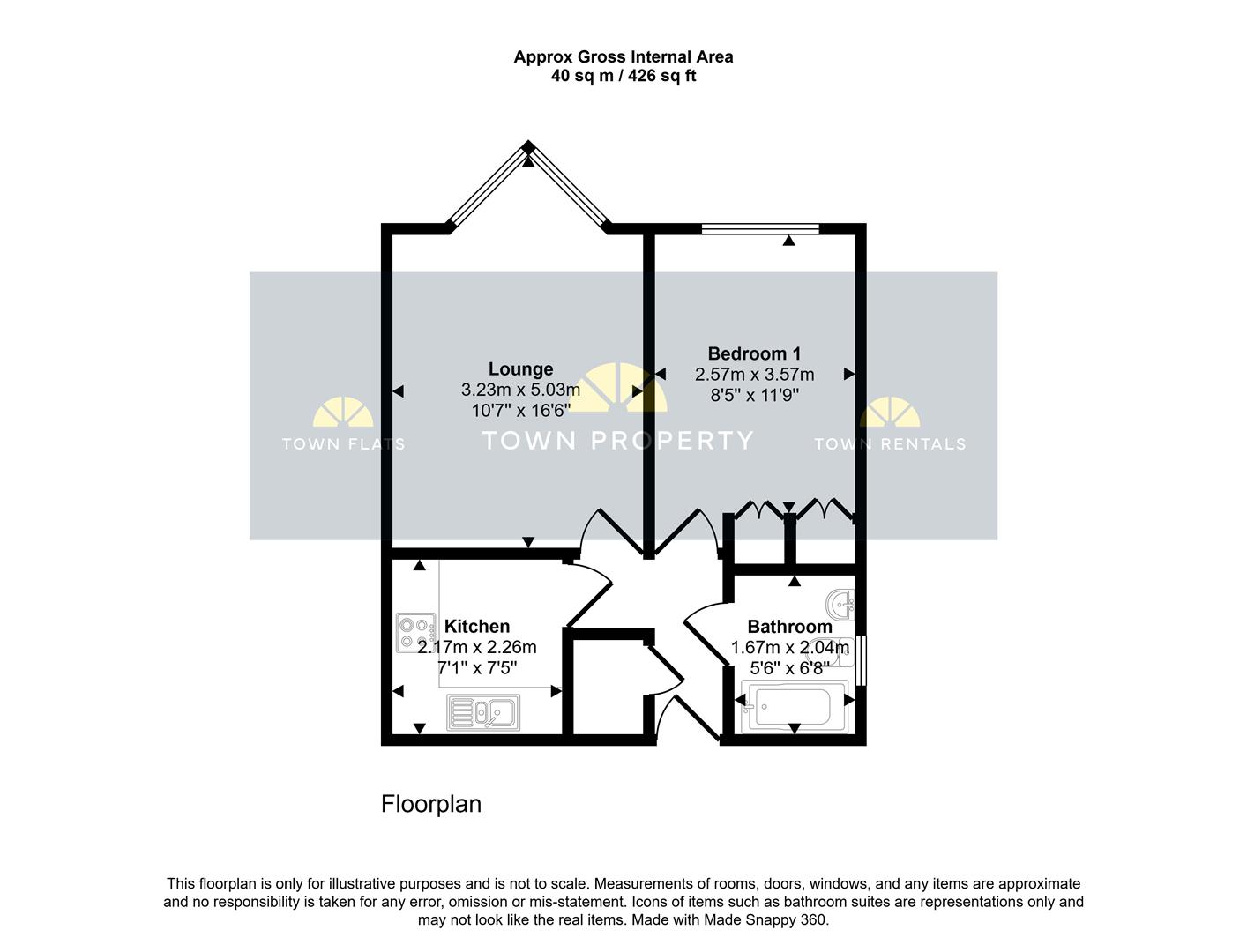 12, Andwell Court, Trinity Place, Eastbourne floorplan