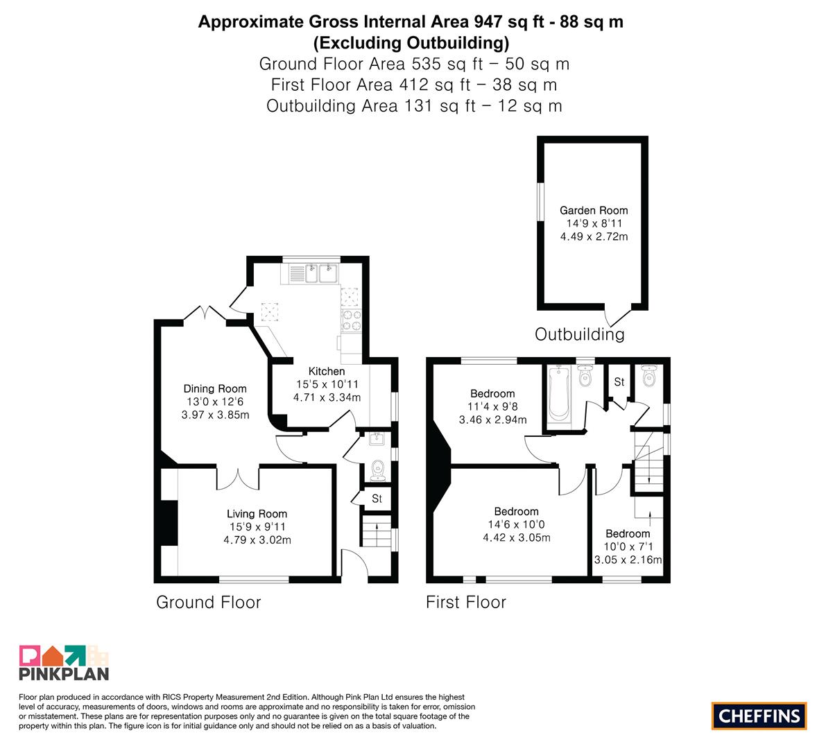 69, Hartington Grove, Cambridge floorplan