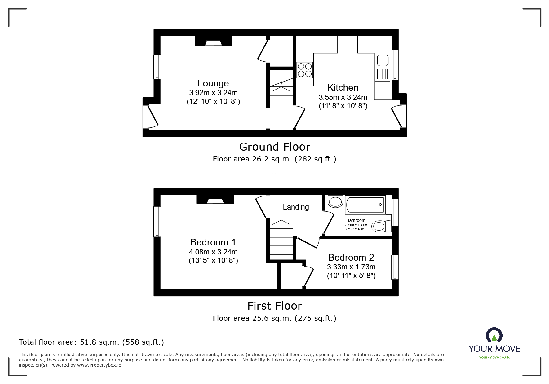 Barrow Hill Cottages, Ashford, Kent, TN23 floorplan