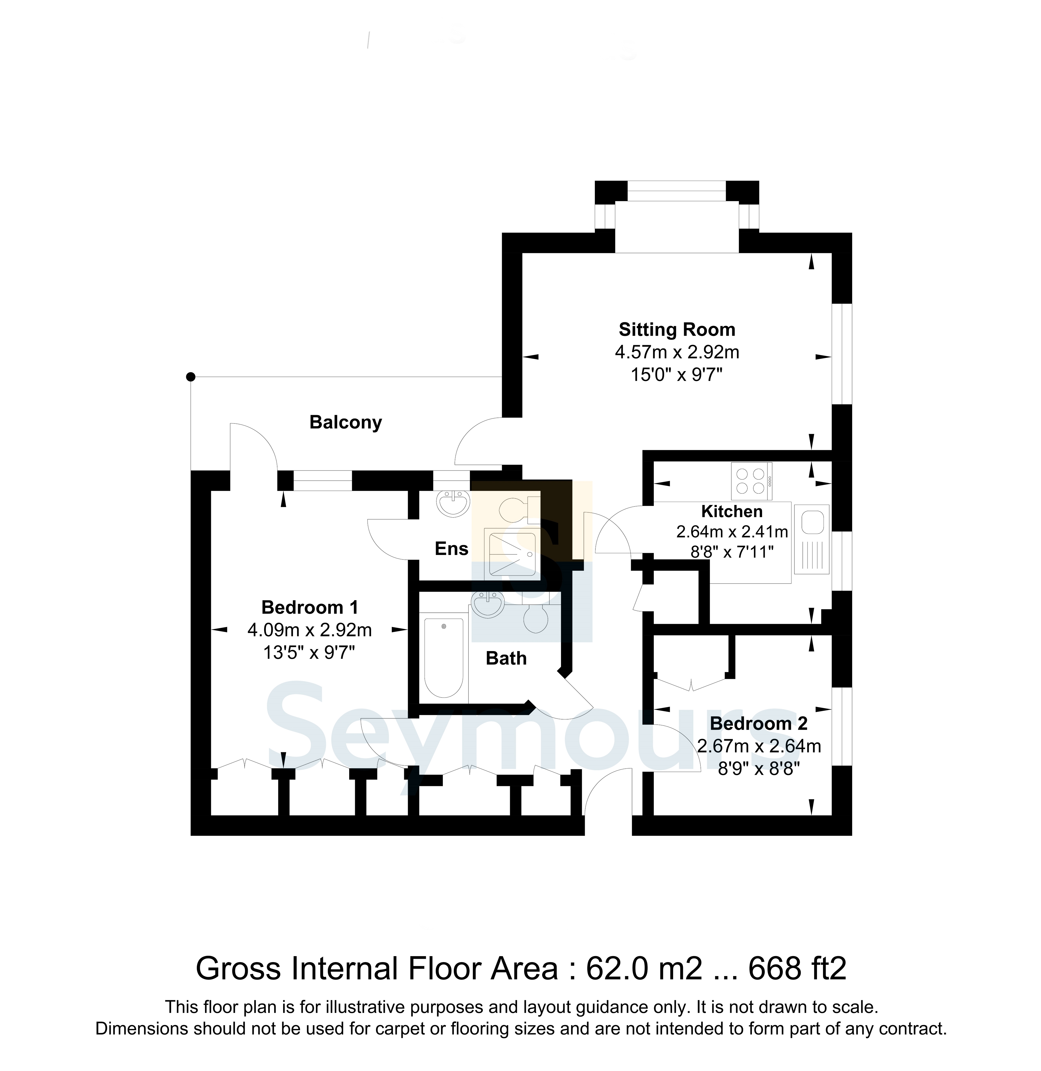 8 Woodlands Court, The Mount, Woking floorplan