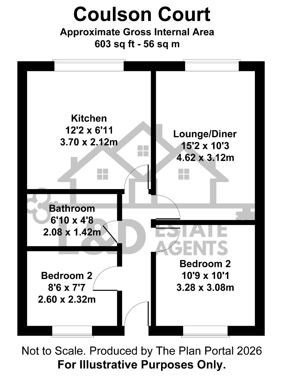 7, Coulson Court, Luton floorplan