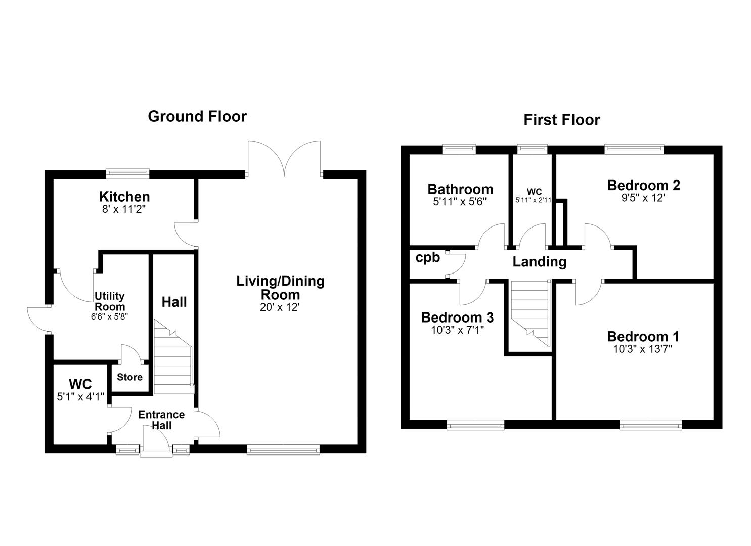 4, Heathfield Walk, Corby floorplan
