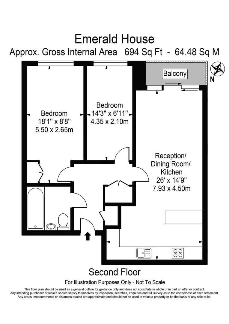Flat 14, 2, Commander Avenue, London floorplan
