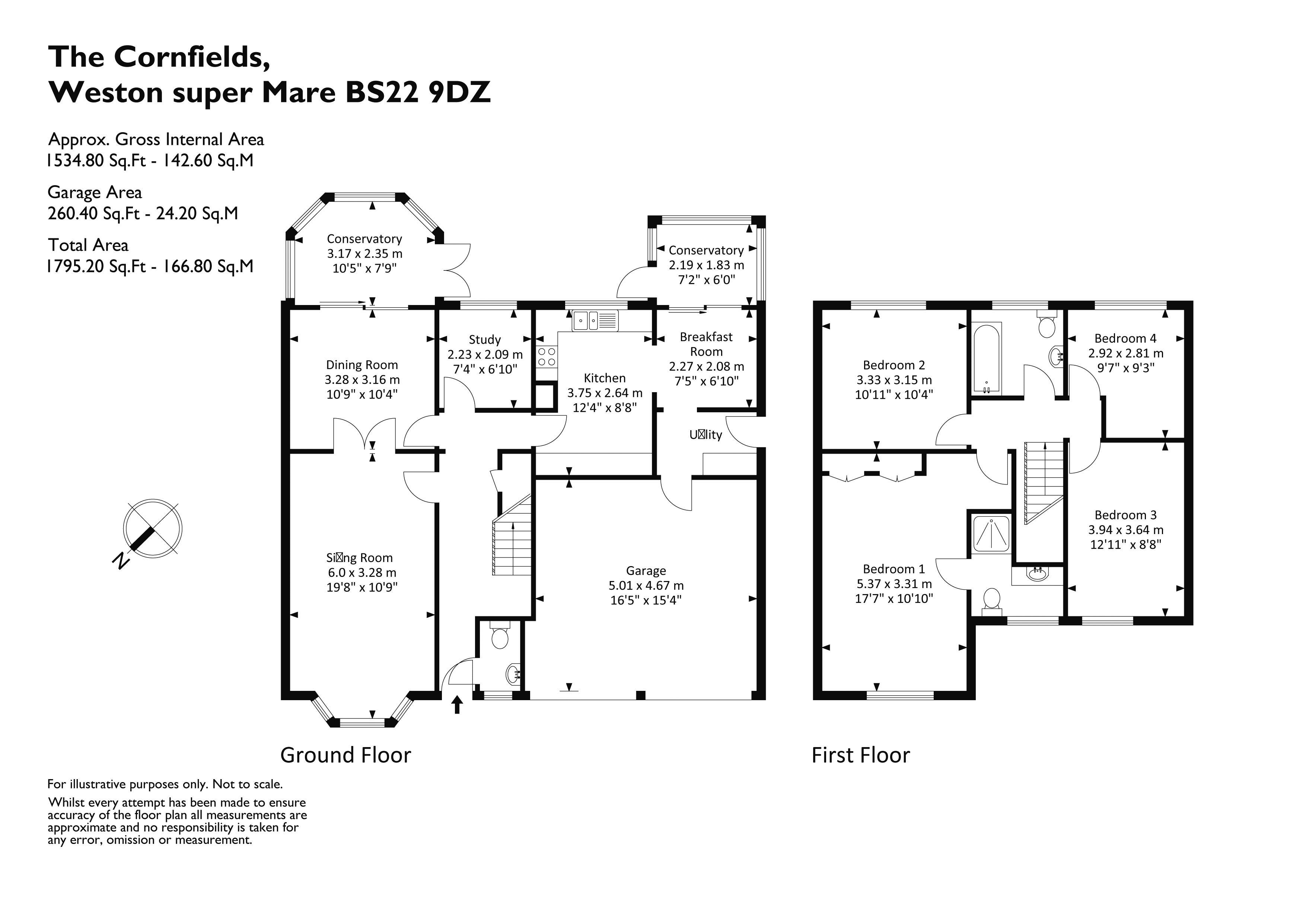 163, The Cornfields, Weston-Super-Mare floorplan