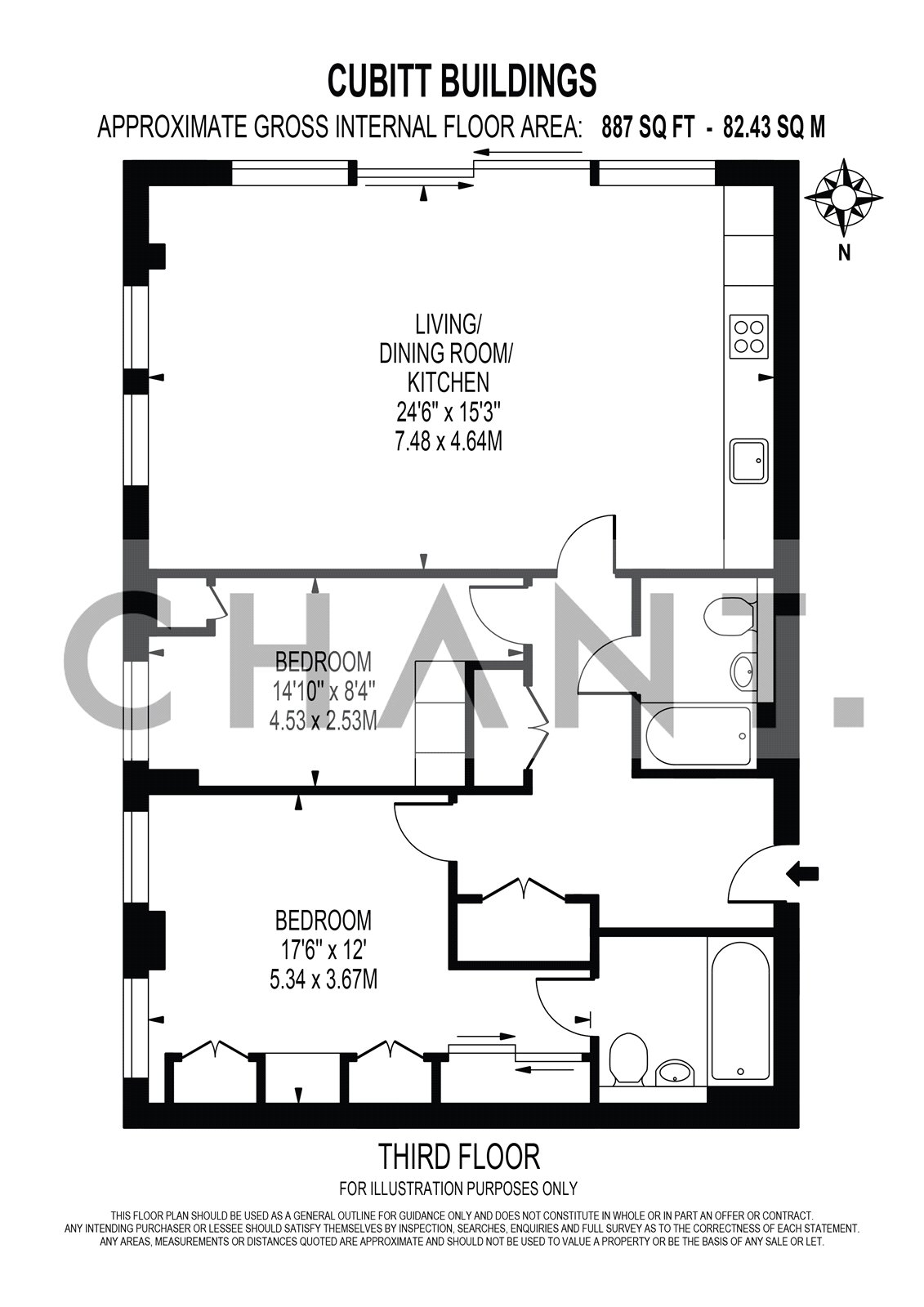 Apartment 91 Cubitt Building, 10, Gatliff Road, London floorplan