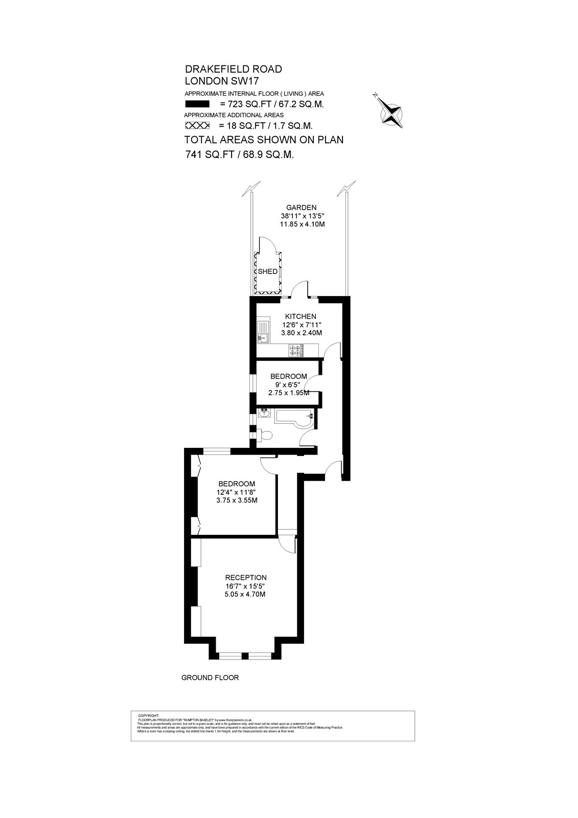 Ground Floor Flat, 43, Drakefield Road, London floorplan