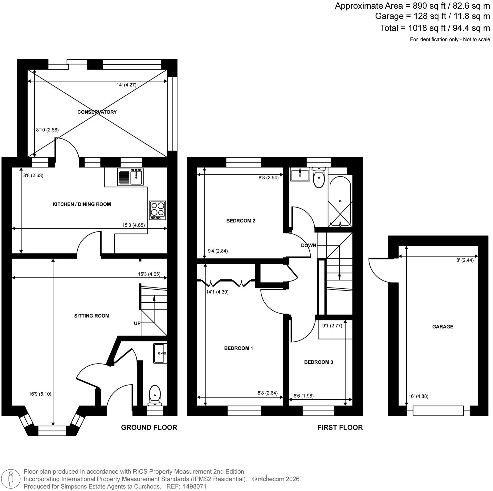 17, Cater Gardens, Guildford floorplan