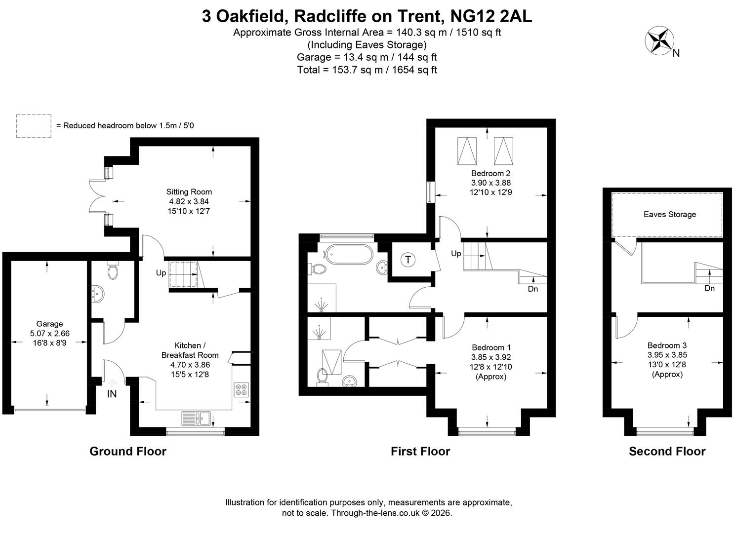 3, Oakfield, Nottingham floorplan