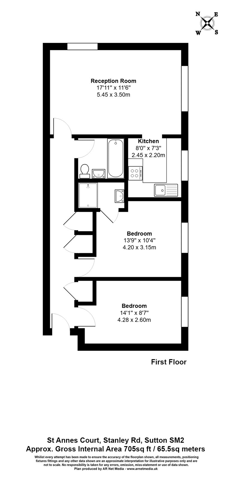10 St  Annes Court,, Stanley Road, Sutton floorplan