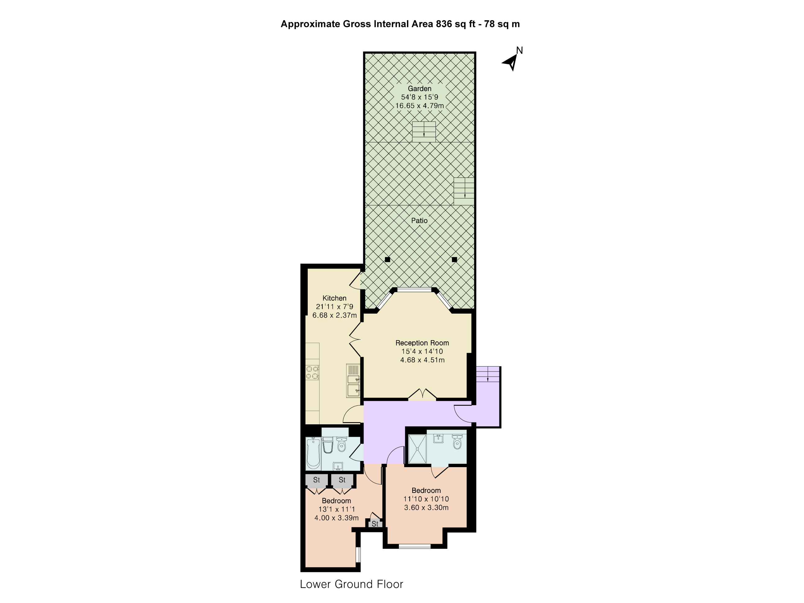 Flat 2, 53, Mountwood House, Ealing floorplan