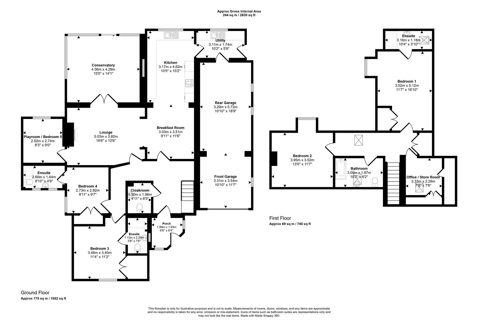 Pen y Cae, Maes Elfed, Haverfordwest floorplan