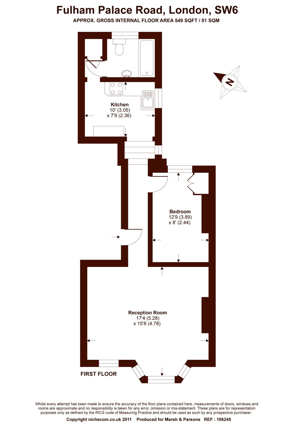 1 Bedrooms Flat for sale in Fulham Palace Road, London SW6