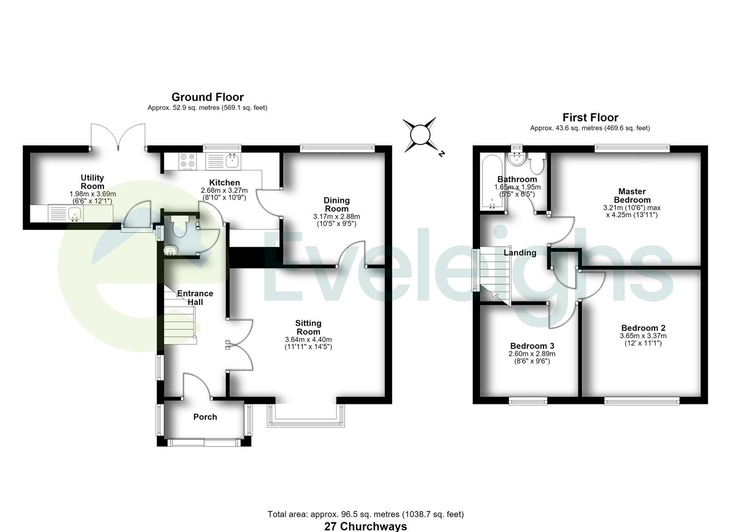 27, Churchways, Bristol floorplan