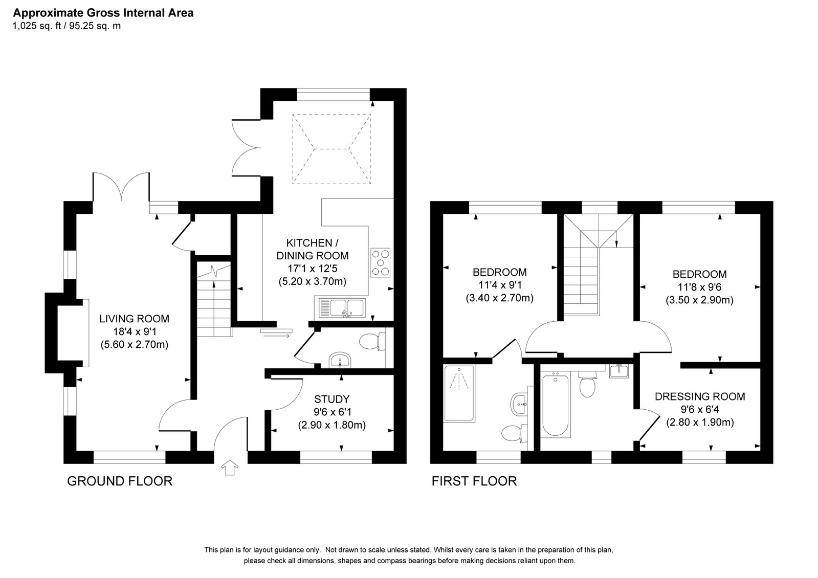 Foxglove Cottage & Rosehip Cottage, 4 & 4a Paddock Grove, Leatherhead floorplan