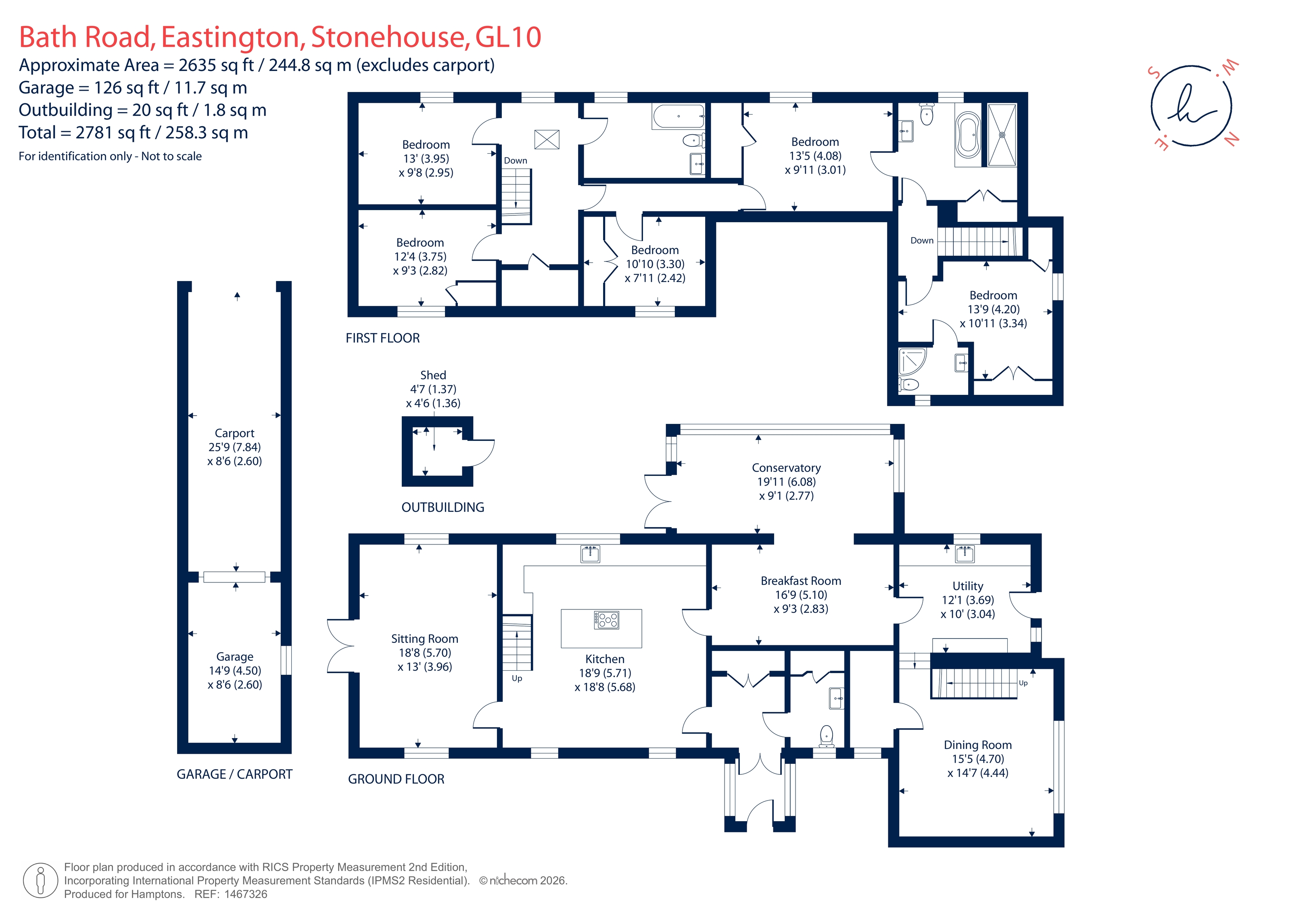 The Old Bakery, Bath Road, Eastington floorplan
