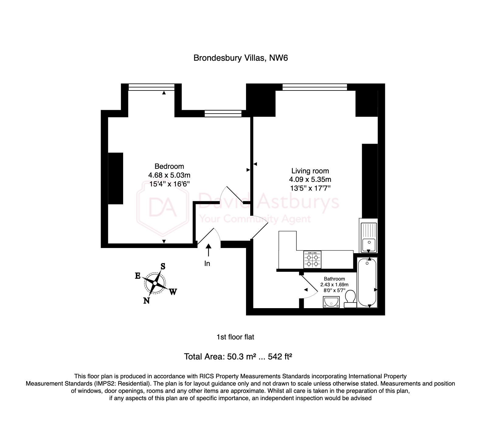 Flat 2, 144, Brondesbury Villas, Queen's Park floorplan