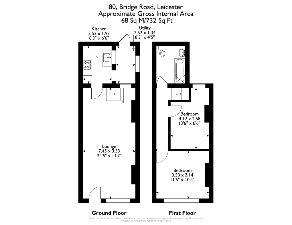 80, Bridge Road, Leicester floorplan