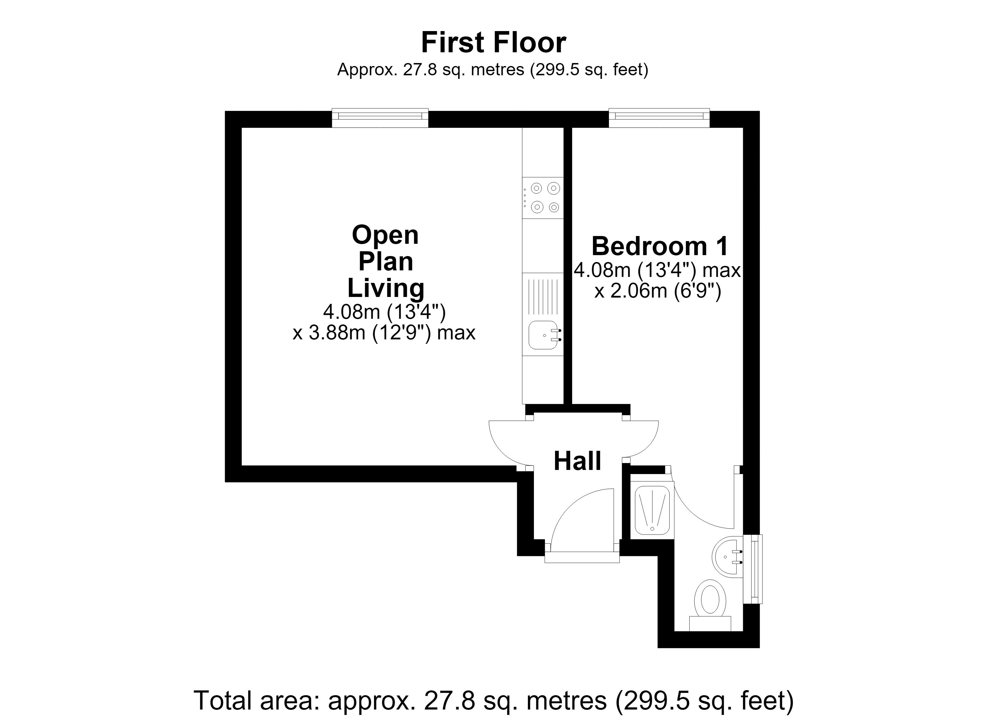 Flat 3, 70, Fairfield Gardens, Sandown floorplan