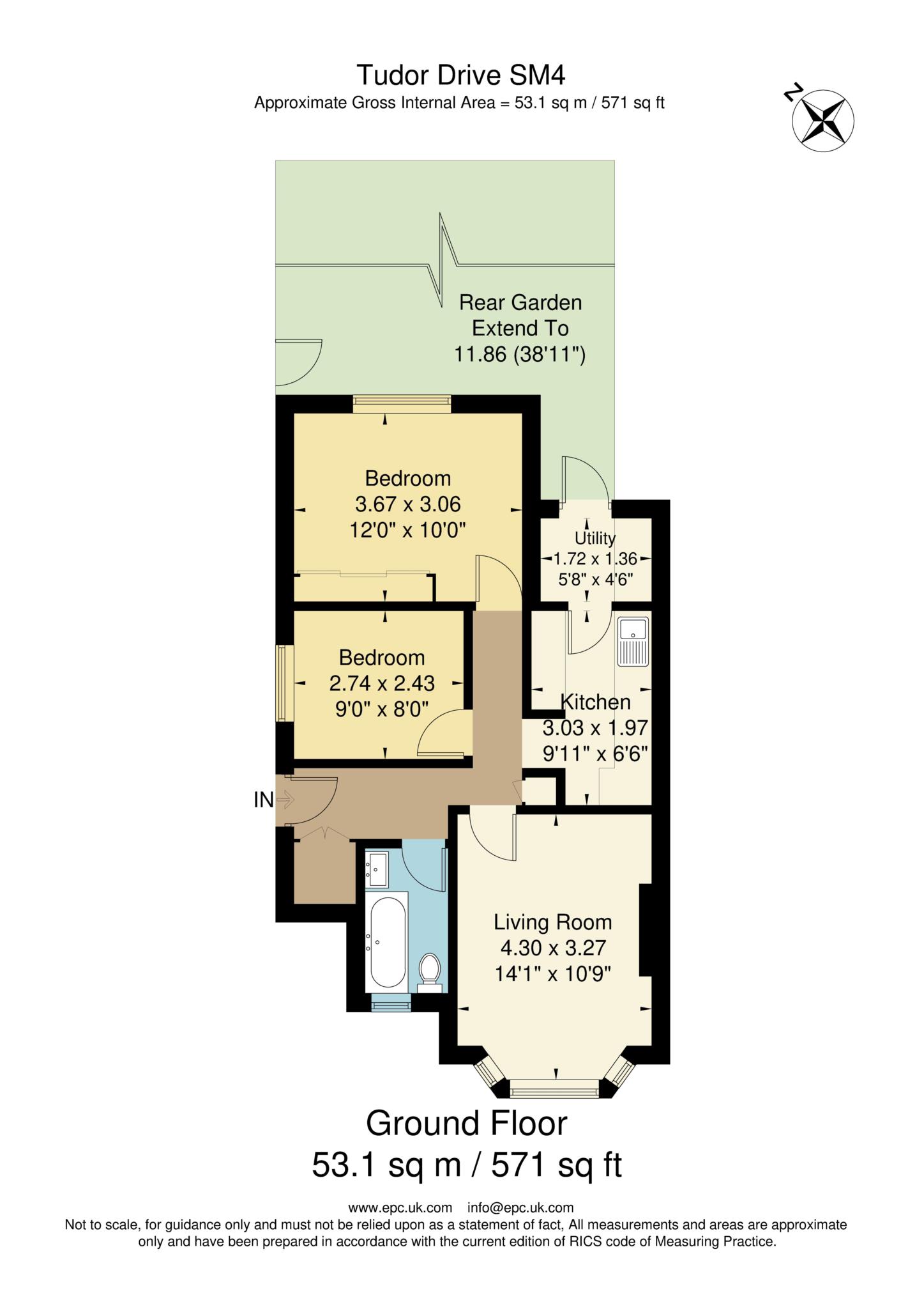 146, Tudor Drive, Morden floorplan