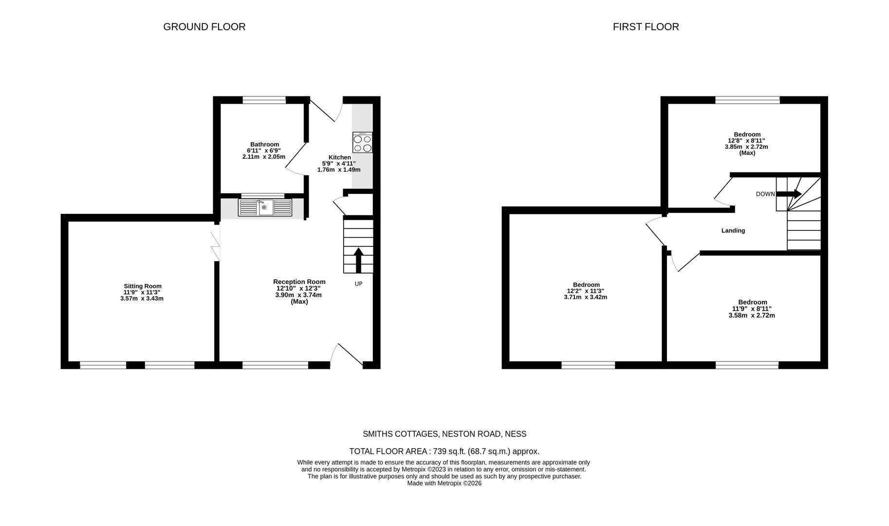 1 Smiths Cottages, Neston Road, Neston floorplan