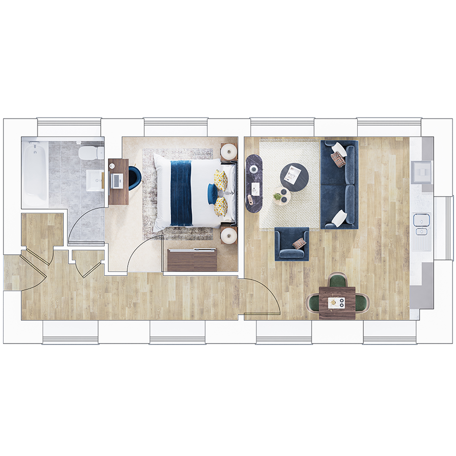 Plot 913, Flat 5 Estella Heights, 10 Henley Approach, Northfleet floorplan
