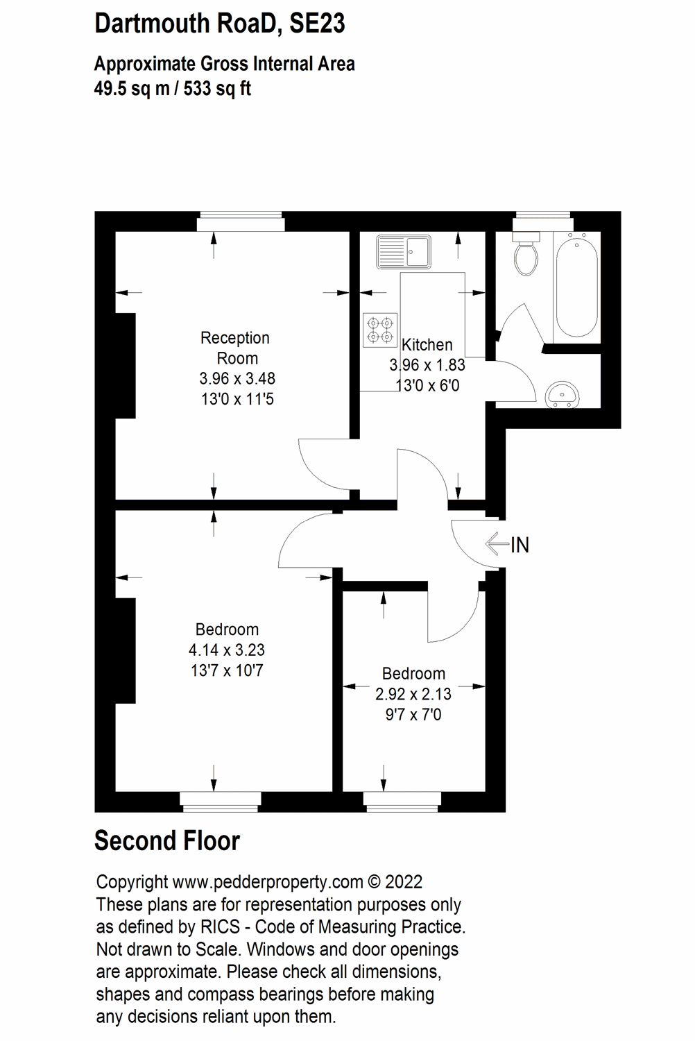 Dartmouth Road, Forest Hill, London SE23, 2 bedroom flat for sale