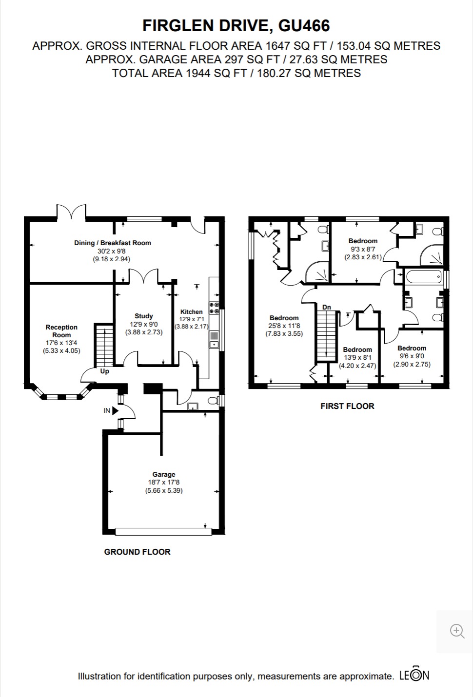 3 Firglen Drive, Yateley, Hampshire floorplan