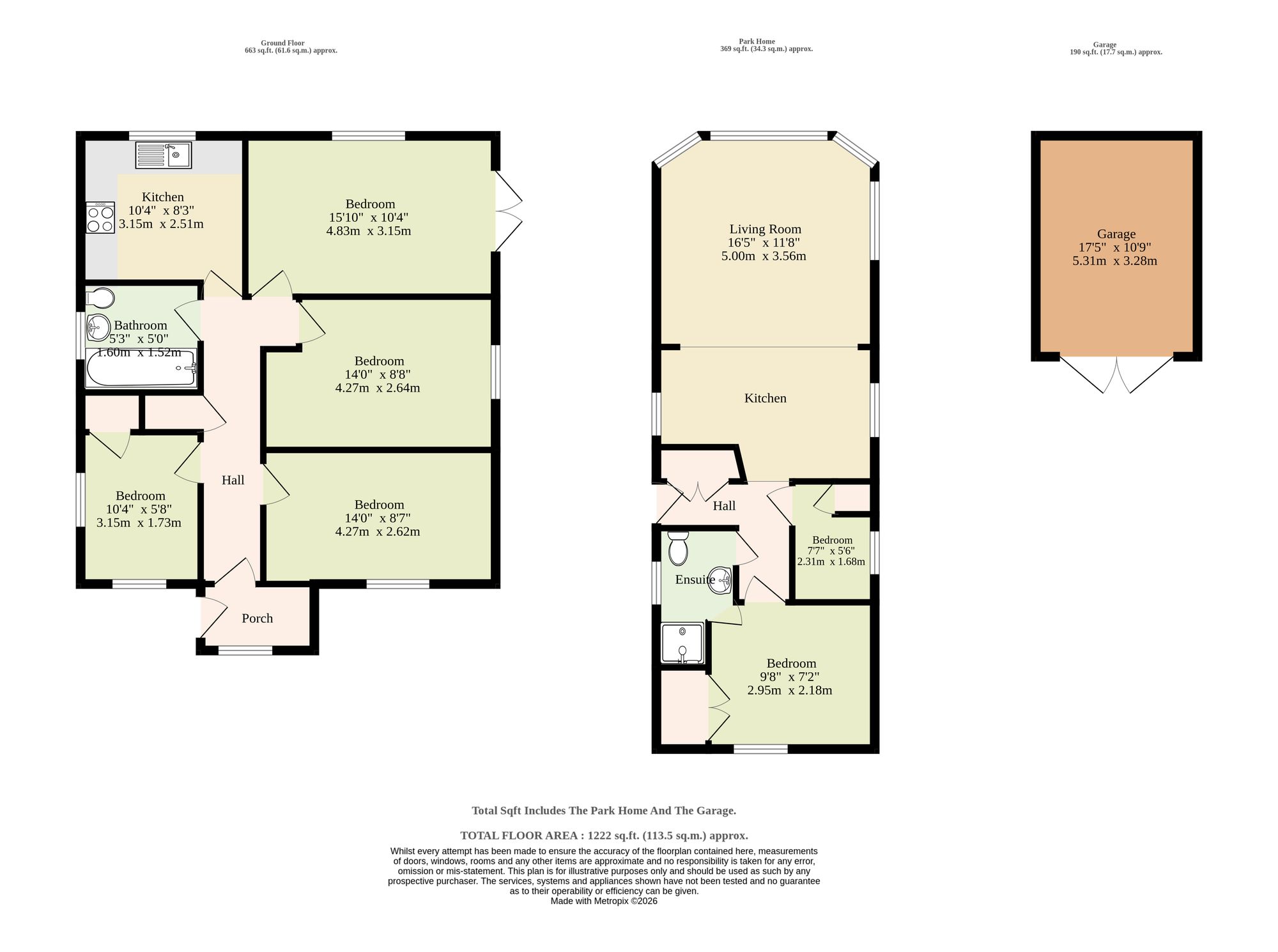 412 The Glebe, Great Yarmouth floorplan